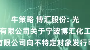 牛策略 博汇股份: 光大证券股份有限公司关于宁波博汇化工科技股份有限公司向不特定对象发行可转换公司债券受托管理事务报告(2024 年度)
